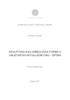 prikaz prve stranice dokumenta Skulptura kao simbolička forma u umjetničko-ritualnom činu - Spona