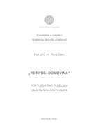 prikaz prve stranice dokumenta Korpus: Domovina